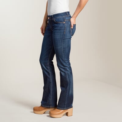 Damenjeans Bootcut, Blau