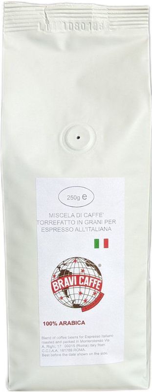 Bravi Caffè 100% Arabica 250g koffiebonen