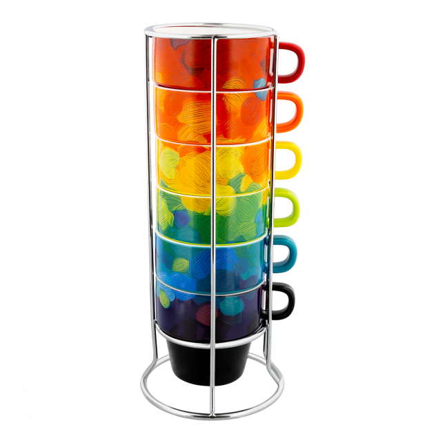 Tour de tasses cappucino - Café cino des artistes