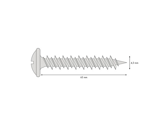 Knauf Universele Schroef FN 4,3 x 65 mm Verpakking = 250 stuks