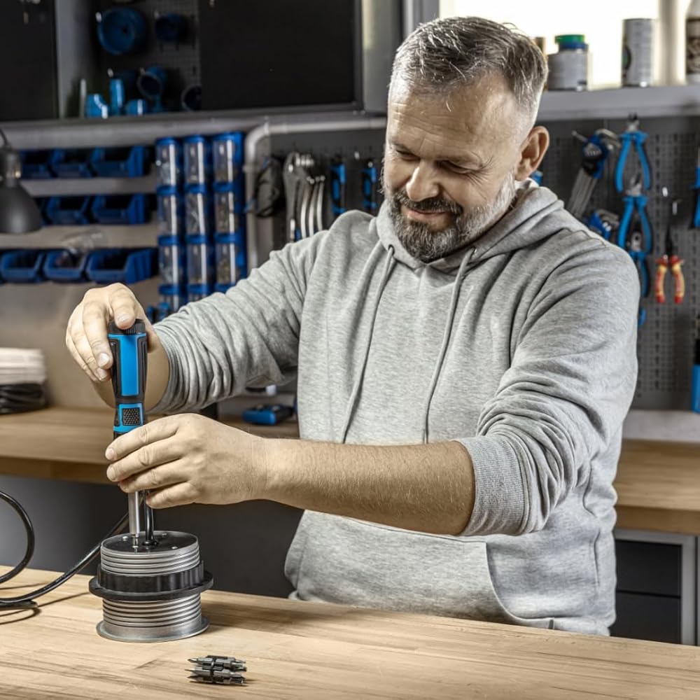 Högert HT1R462 Coffret à outils – Jeu de douilles tournevis à cliquet – Noir/bleu 1/4