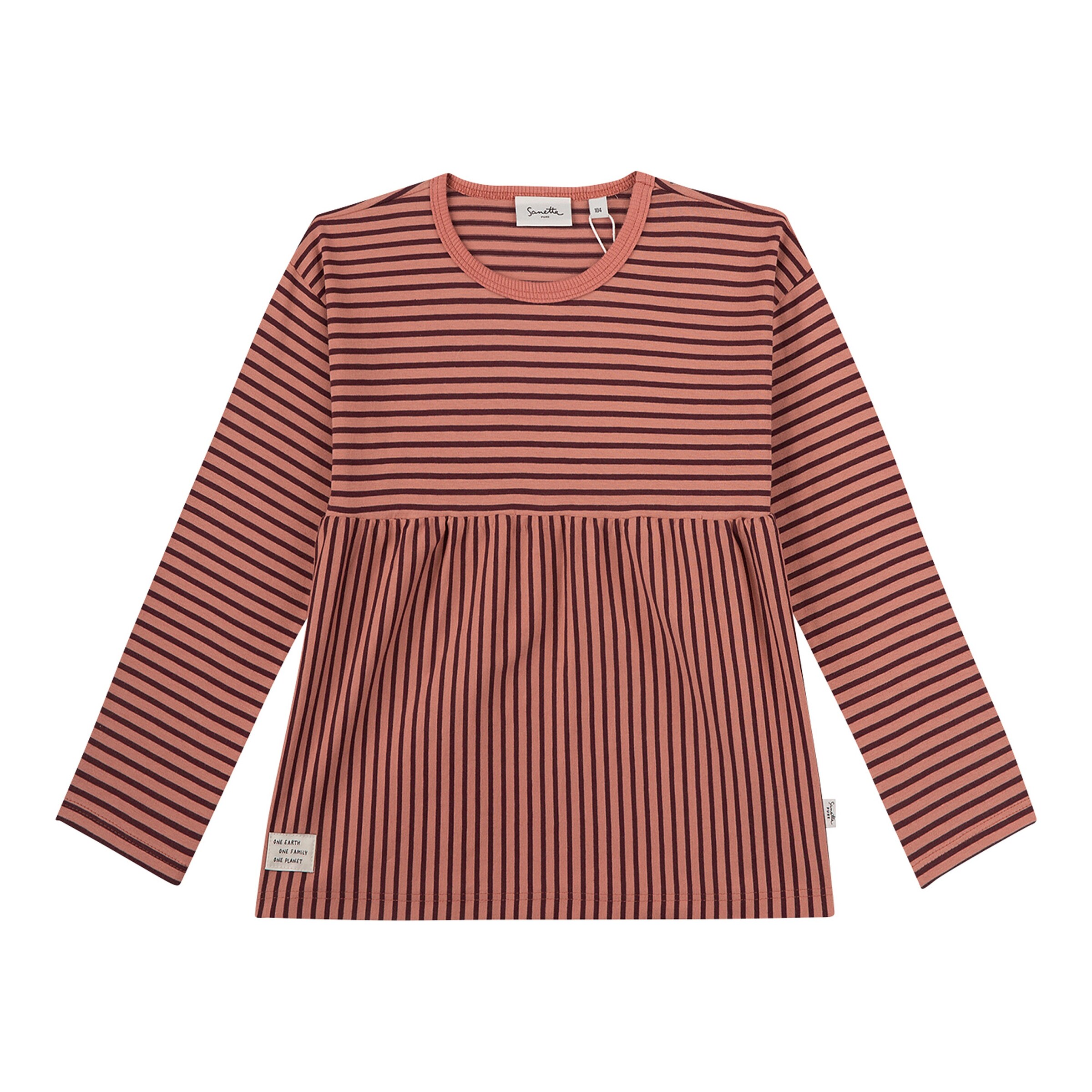 Sanetta Pure Shirt langarm Ringel altrosa/beere