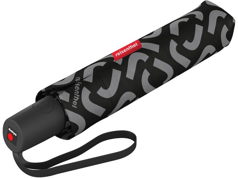 Reisenthel Knirps Schirm Pocket Duomatic Signature Black Regenschirm aus recyceltem PET