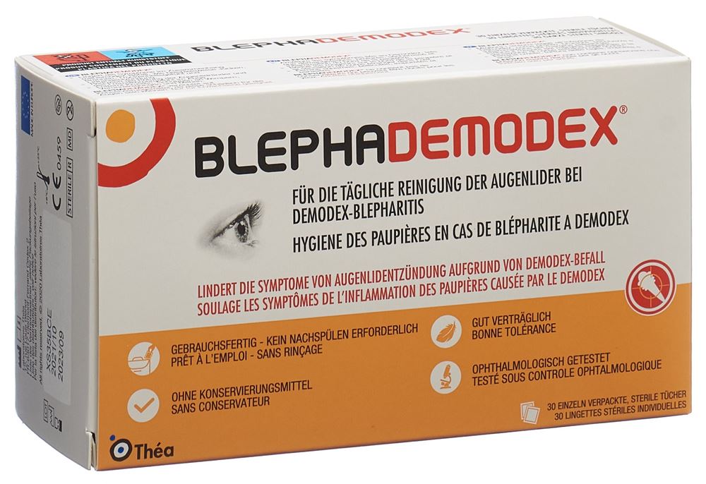 BLEPHADEMODEX Reinigungstücher steril einzeln verpackt Btl 30 Stk