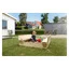 Sandkasse med benk 120x120x20 cm