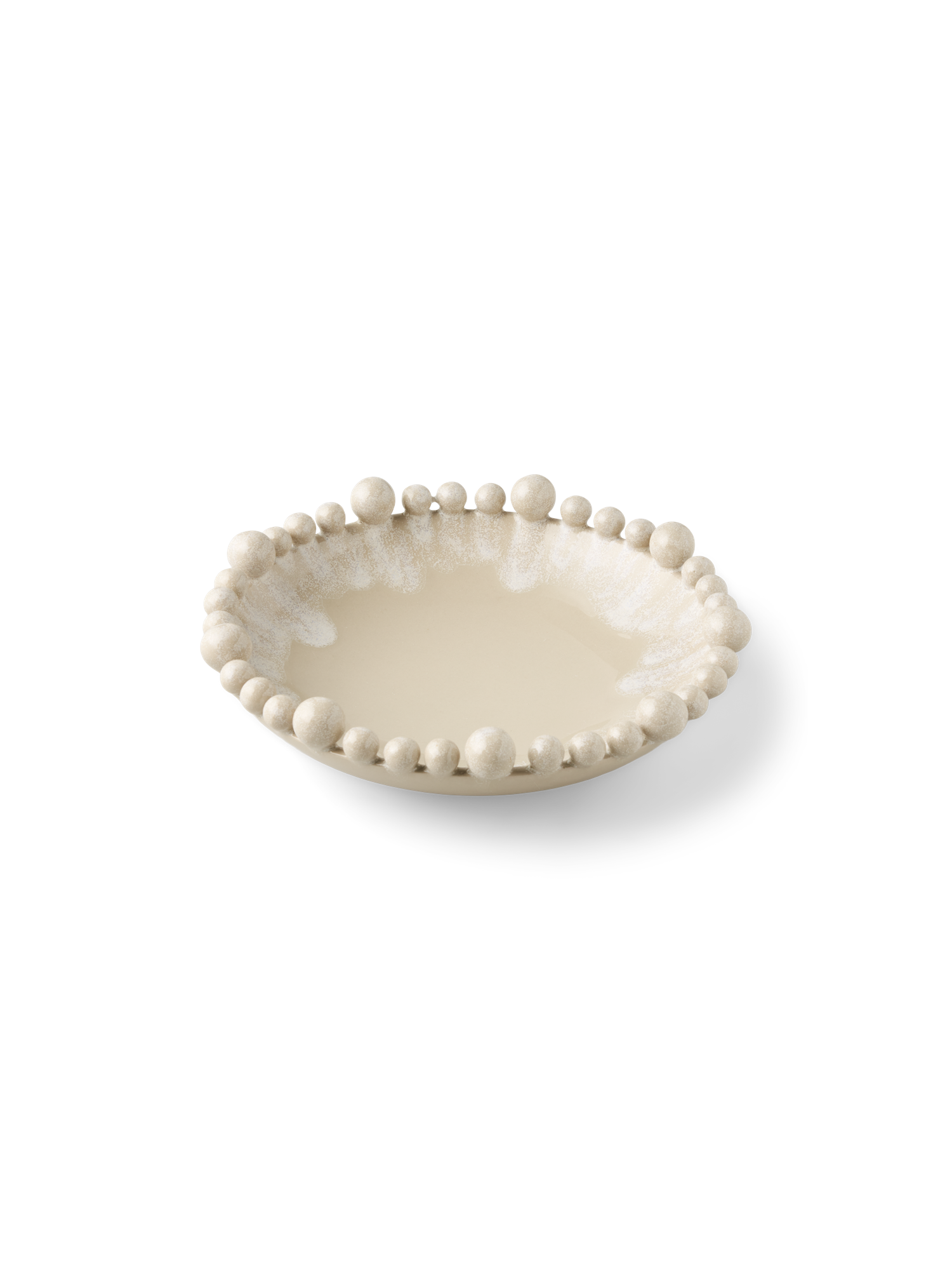 Dekorativ bakke | Keramik. Ø24 x 6 cm. | Off White