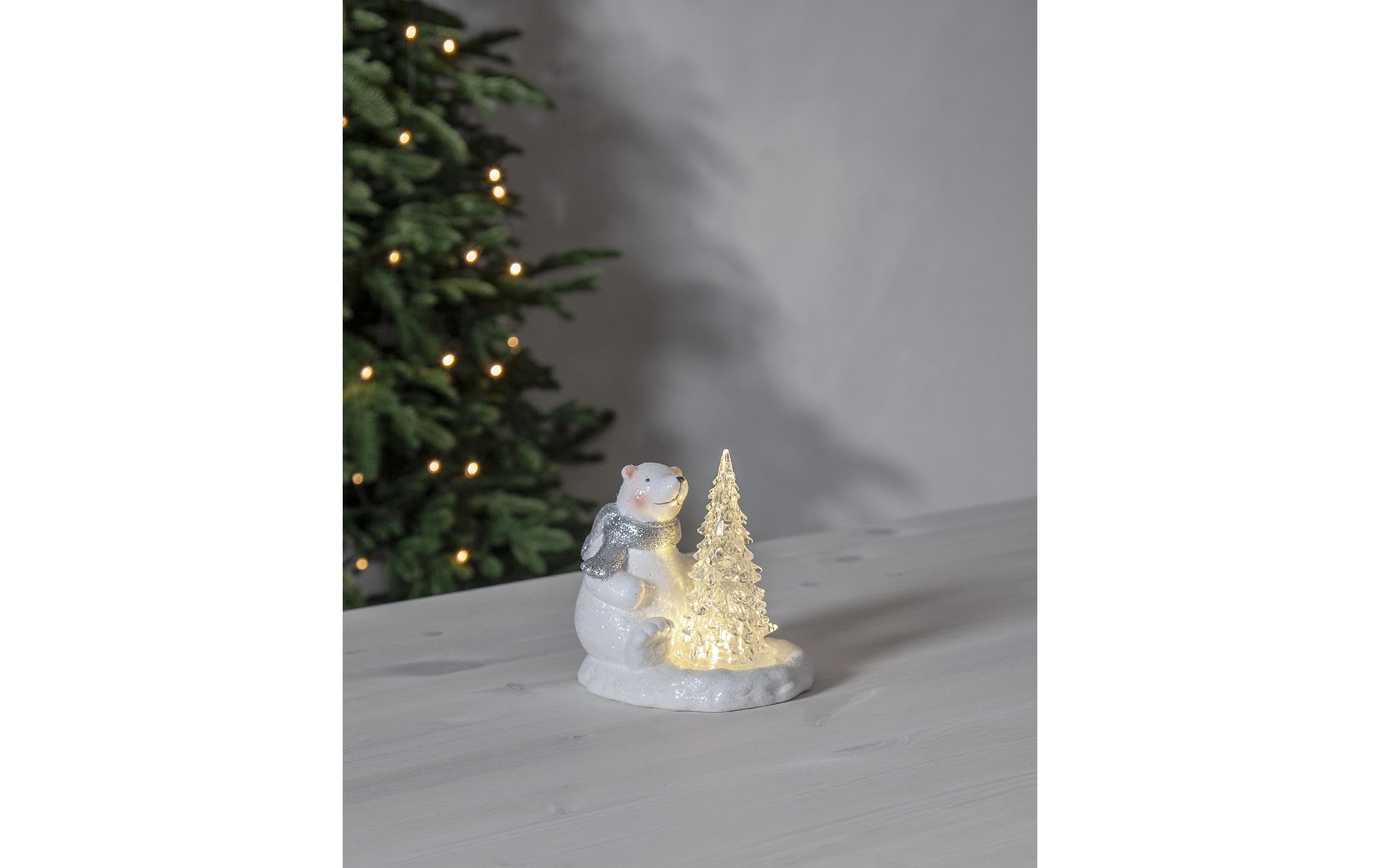 LED-Figur Polare, 14 cm, WeissDekorativer Eisbär