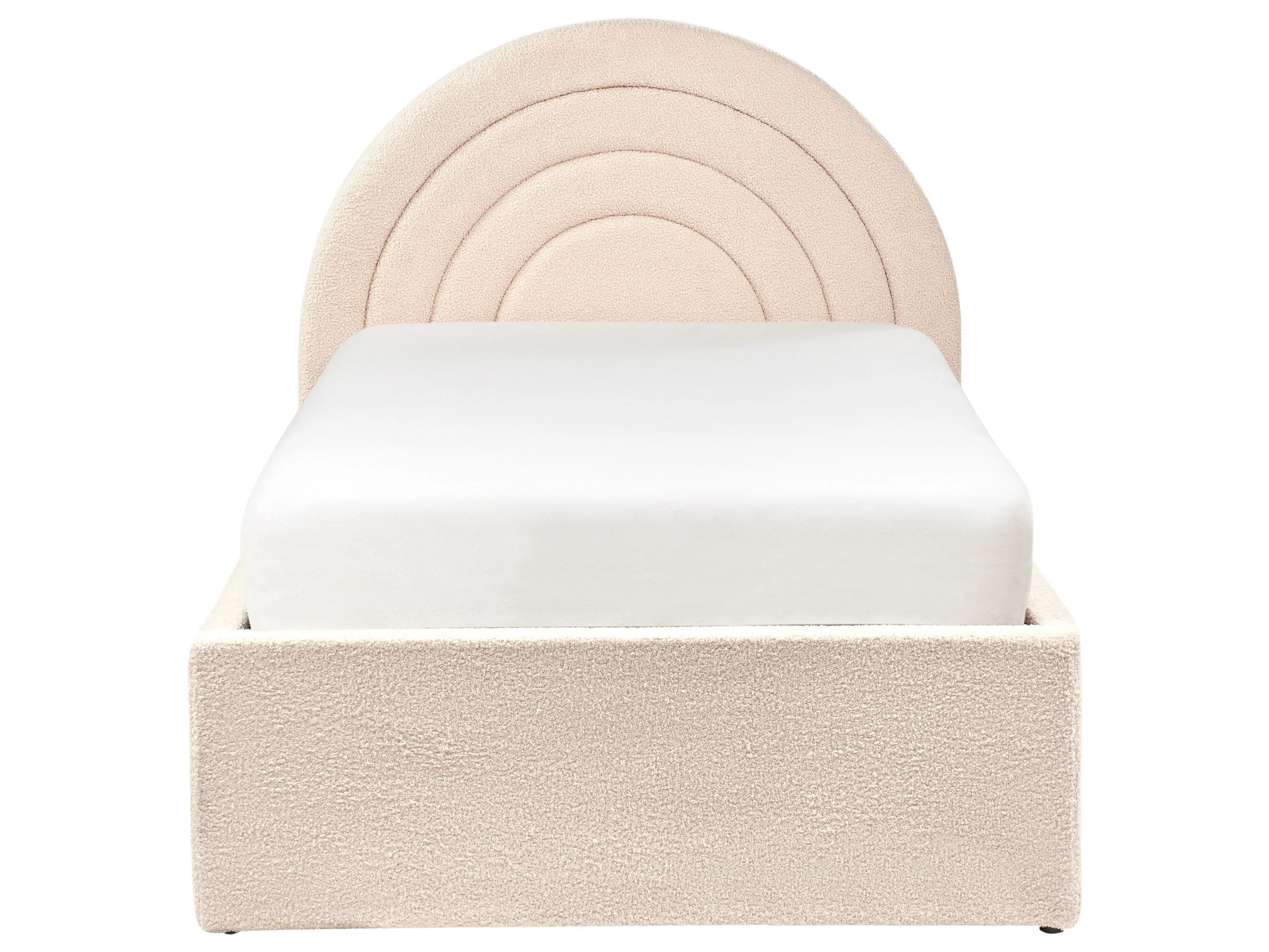 Kinderbed met opbergruimte Bouclé ANET 90 x 200 cm Beige
