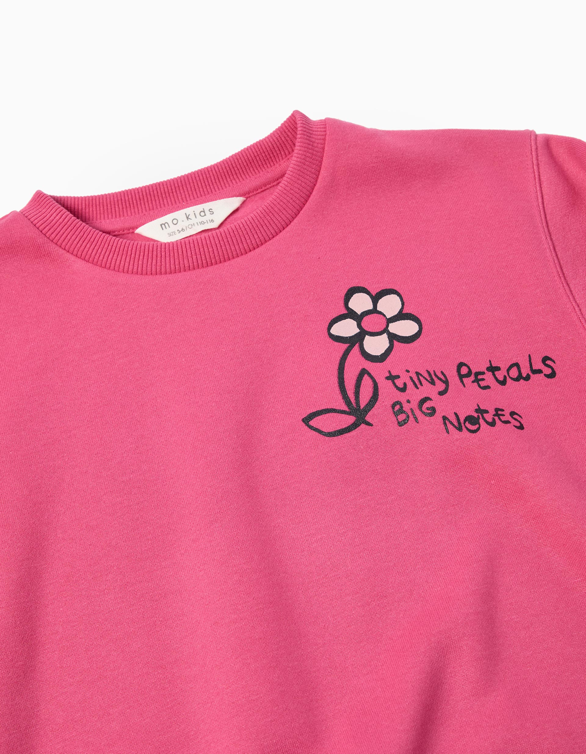 Sweatshirt de Felpa, Menina, Rosa Escuro