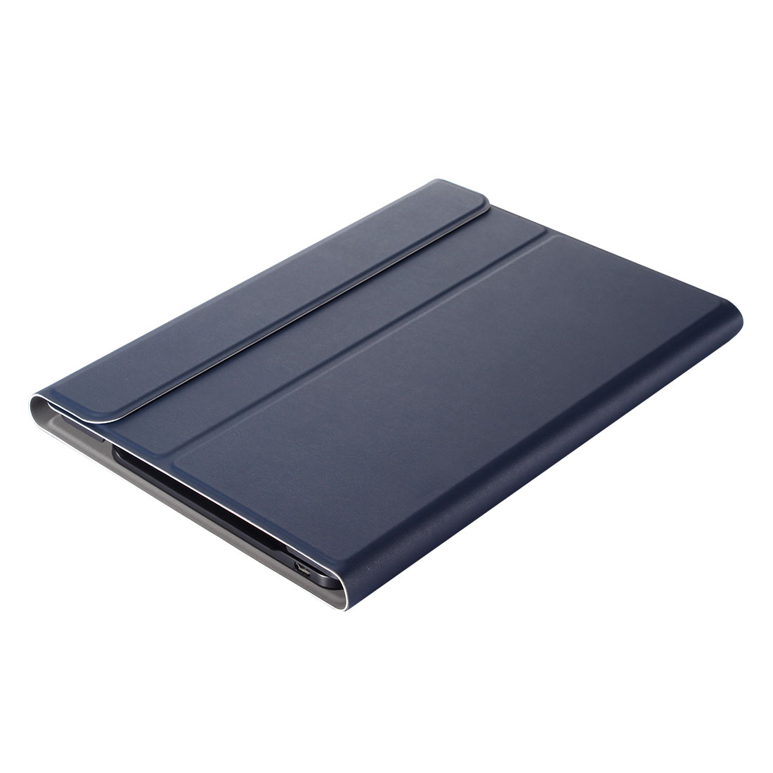 Samsung Galaxy Tab S7 Leder Tasche mit Bluetooth Tastatur (QWERTY)   Touch Pen Halterung Litchi Look - Dunkelblau