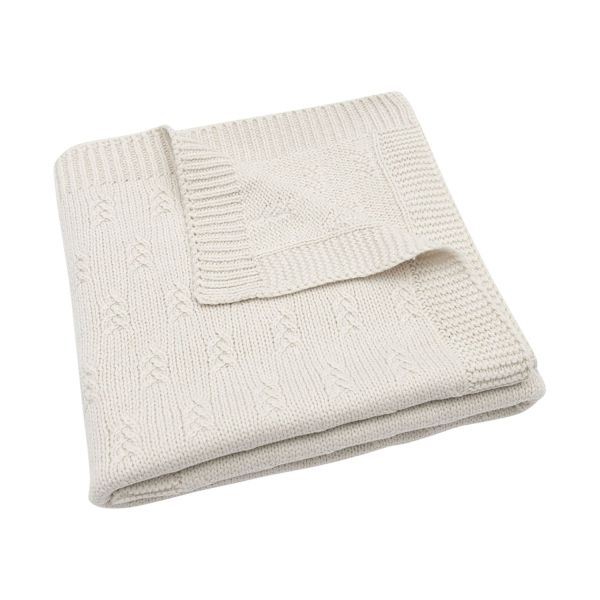 Jollein Grain Knit Wiegdeken - Oatmeal