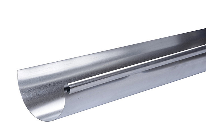 Gouttière galva 1/2 Ø33 mm L.4 m métallique