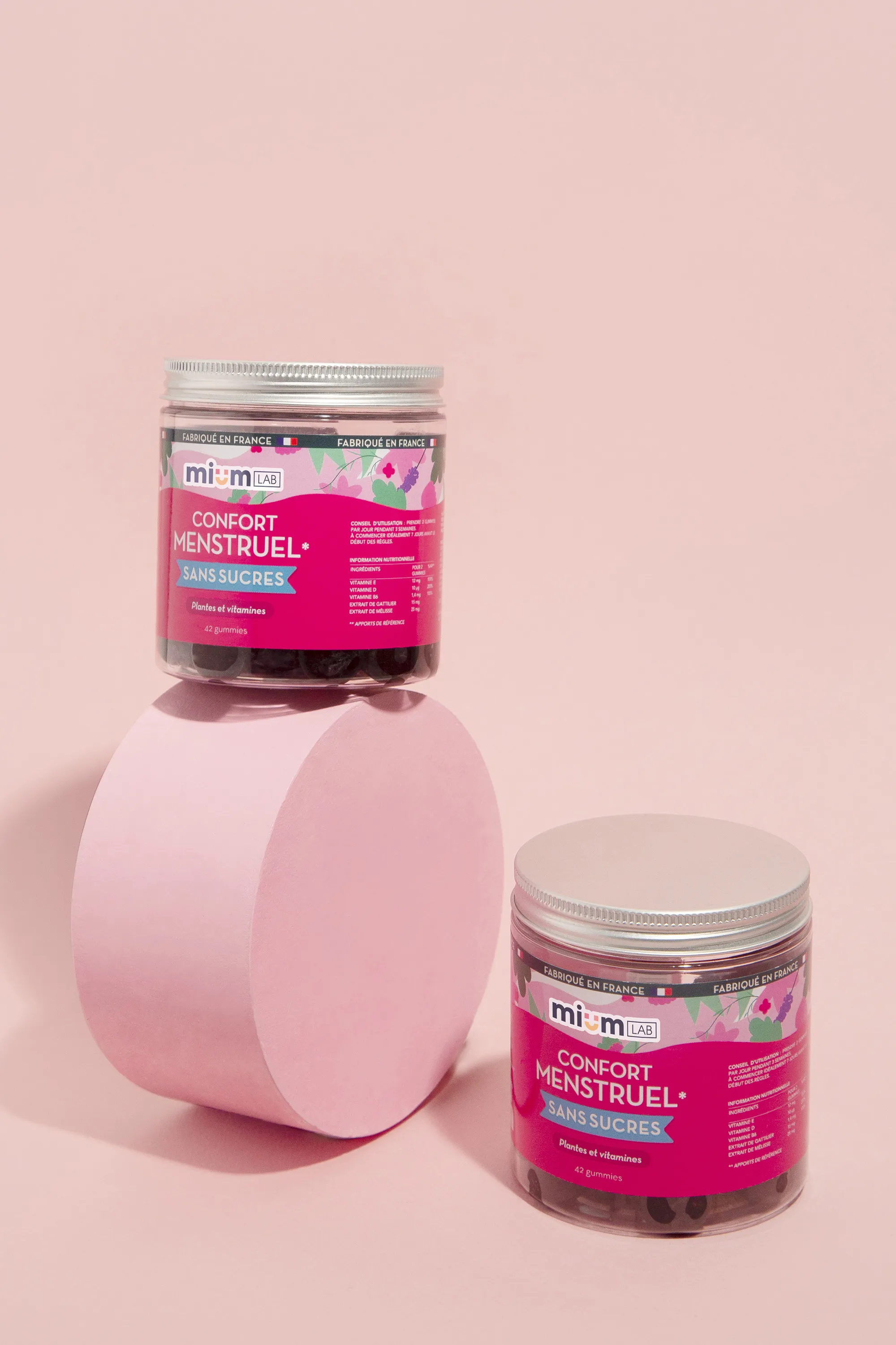 Mium Lab ex Les Miraculeux Compléments alimentaires gummies Confort Menstruel sans sucres-100 g