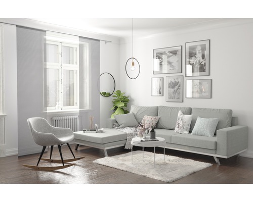 Schuifgordijn Manhattan zilver 60x245 cm