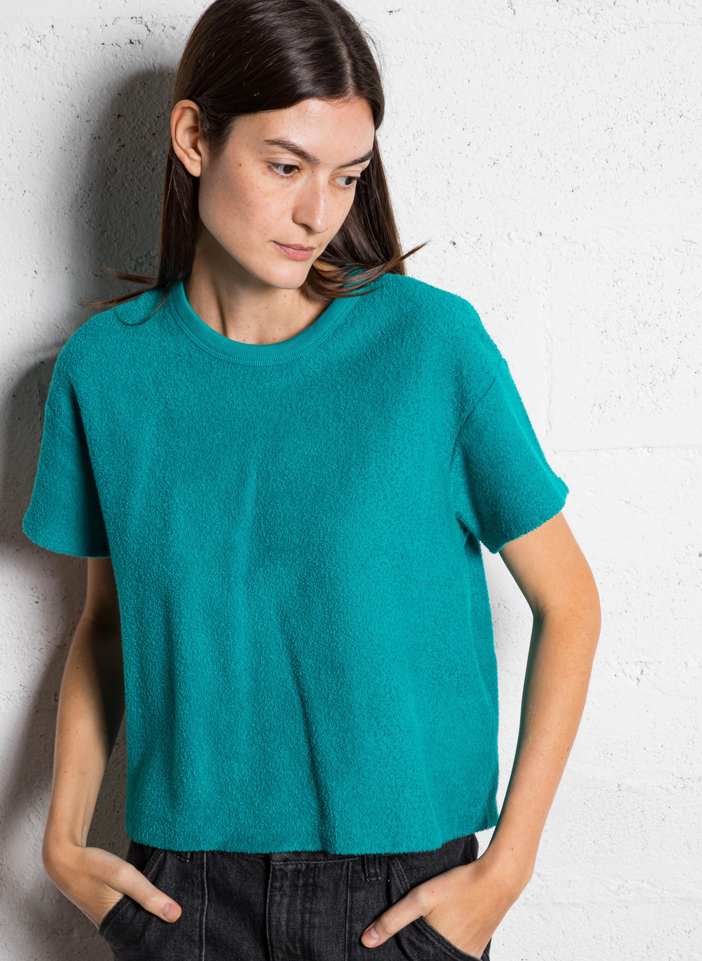BOBYPARK - Tee-shirt ample col rond en coton bio | Vert