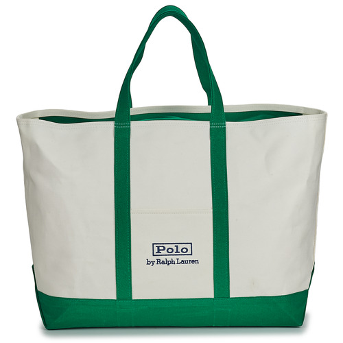 Polo Ralph Lauren - LRG ICON TTE-TOTE-LARGE - Crème / Vert