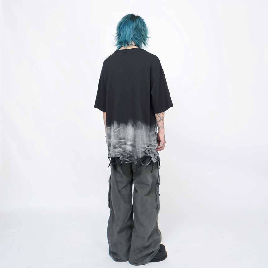 Derbundy - T-shirt met ronde hals en elleboogmouwen