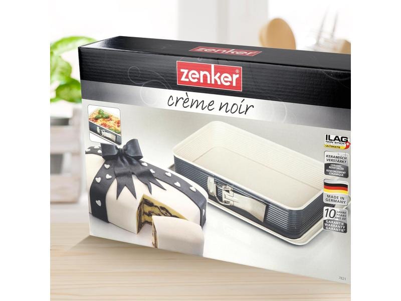 Zenker Springform 32.5 x 23 cm , Schwarz/Creme Rechteckige Springform