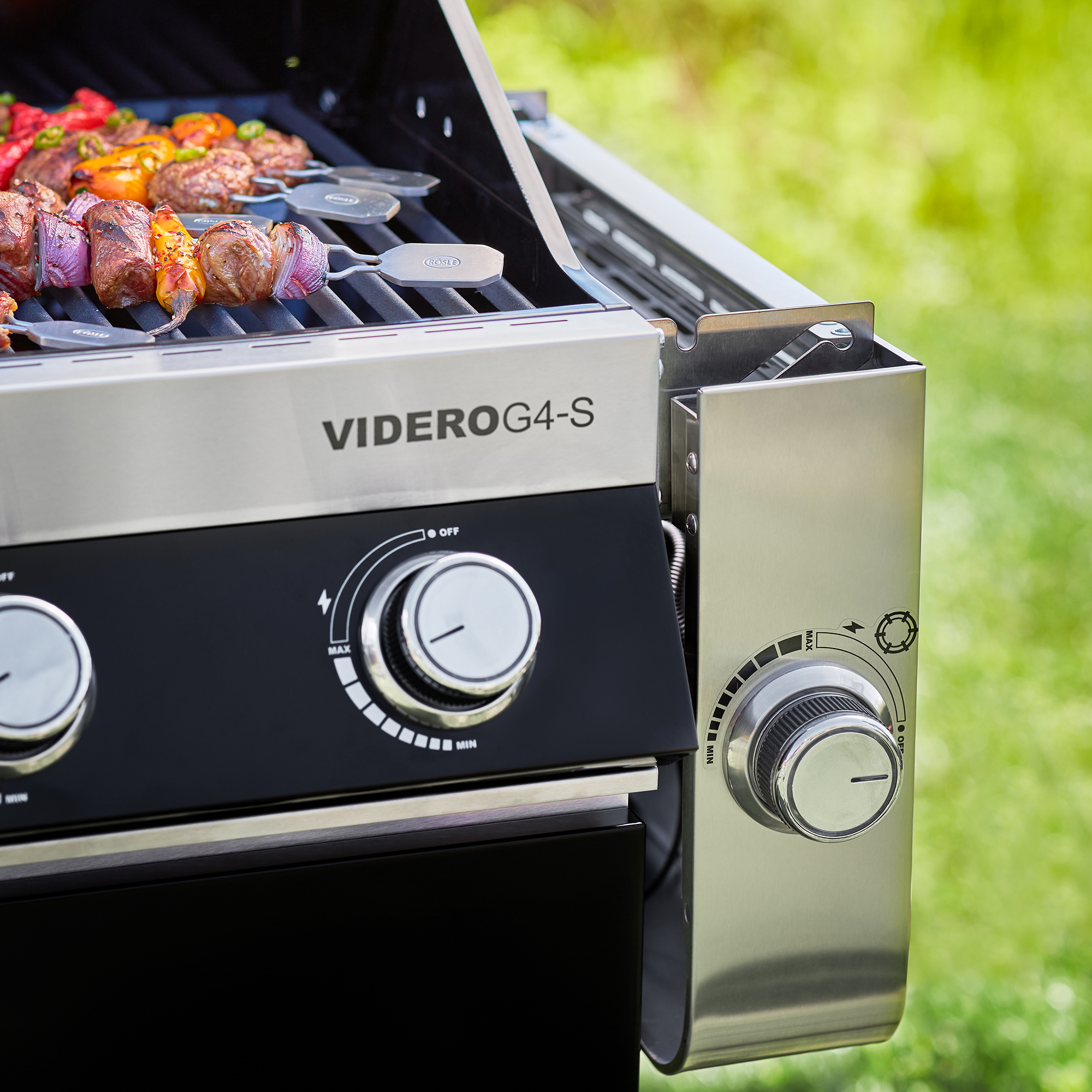 Gasgrill BBQ-Station VIDERO G4-S Vario+ schwarz 50 mbar