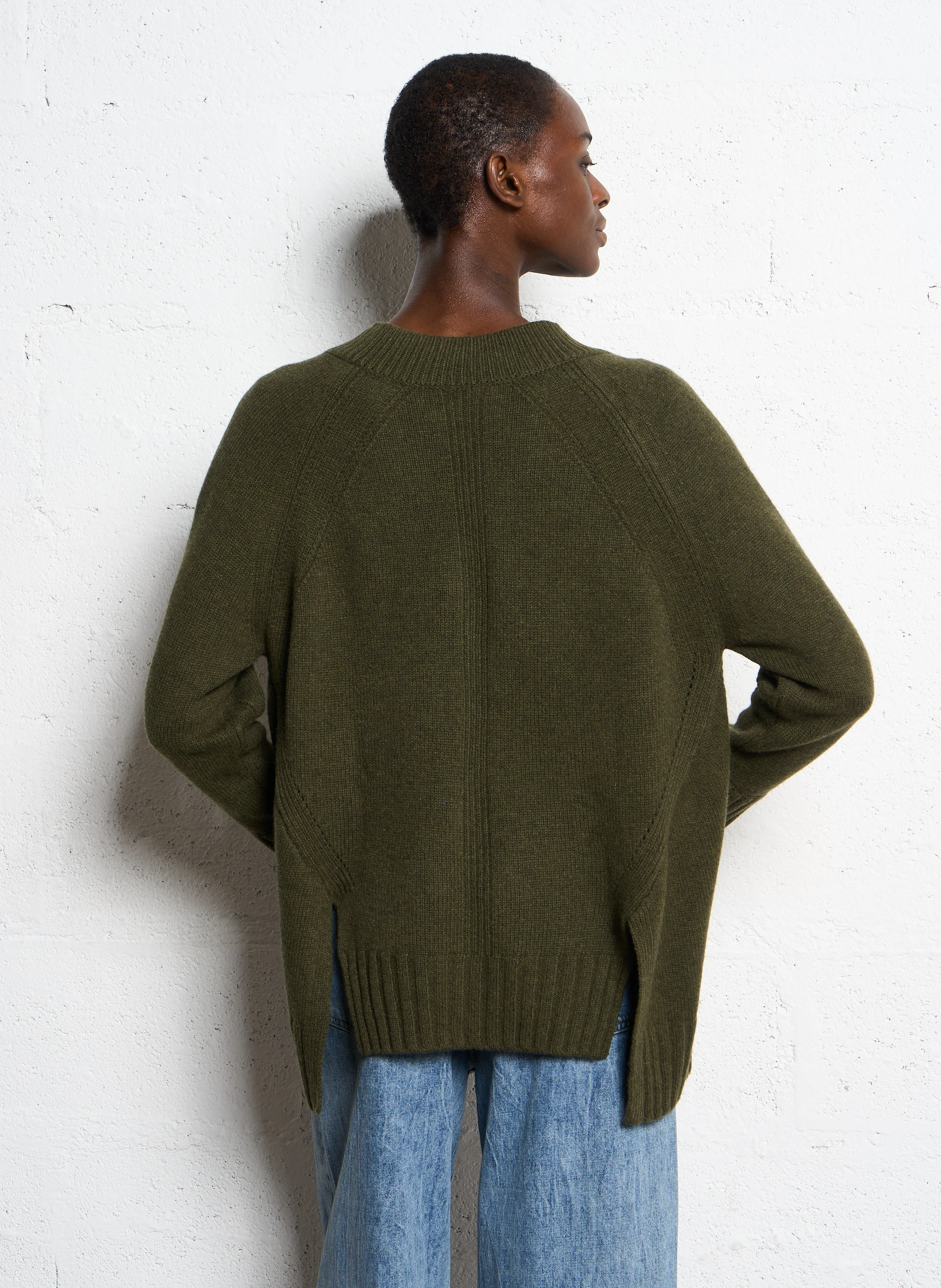 ARRY - Pull col V en laine | Kaki