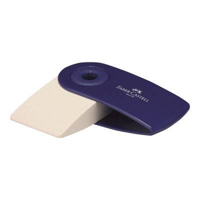 Faber-Castell - Gomme Sleeve Mini - Avec étui de protection pivotant - Blanc