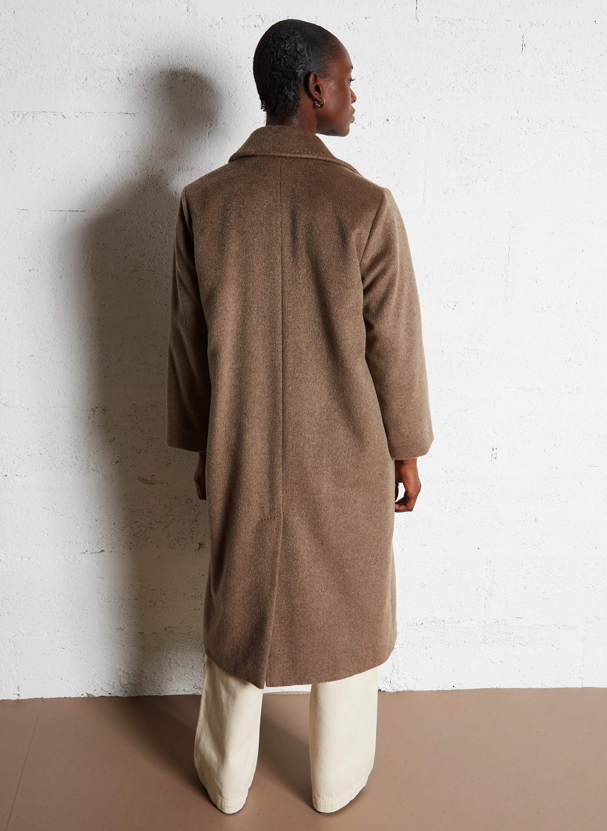 ZUFOLO - Manteau long col tailleur en laine mélangée | Marron