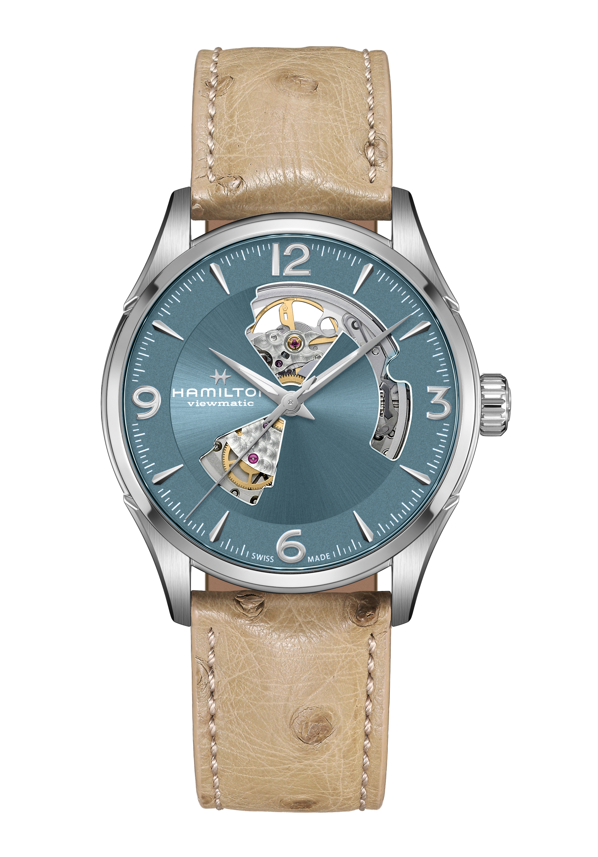 Hamilton Jazzmaster Open Heart Herrenuhr Beige H32705842