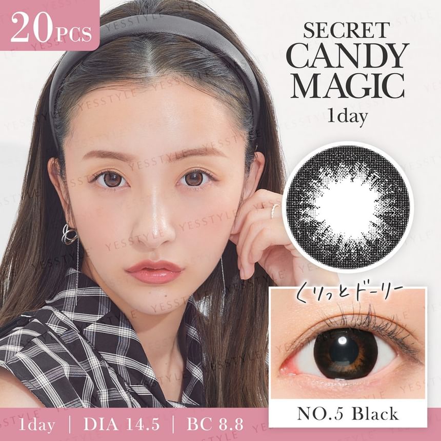 Candy Magic - Secret Candy Magic 1 Day Color Lens nr. 5 Zwart 20 stuks
