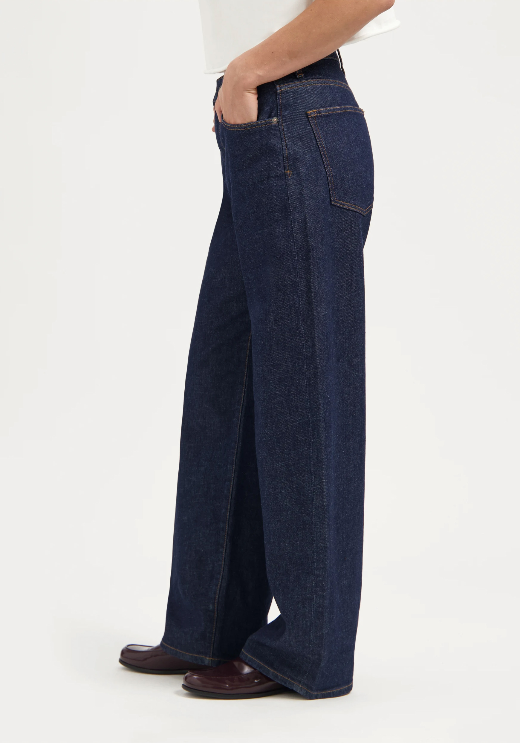 Kuyichi Damen-Jeans Lucy Loose Eflow Rinse