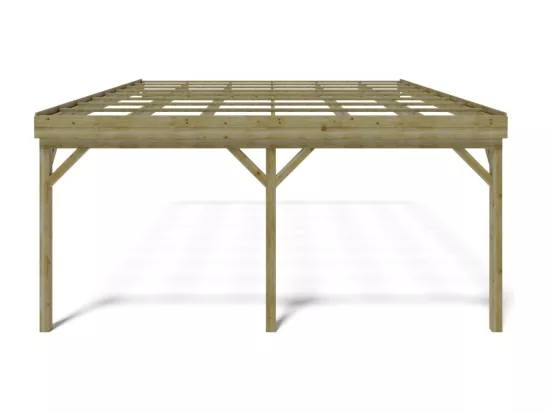 Carport, abri de voiture 5,80x5,06 m - 29 m2 - adossé  - CAR23 - ALTANKA