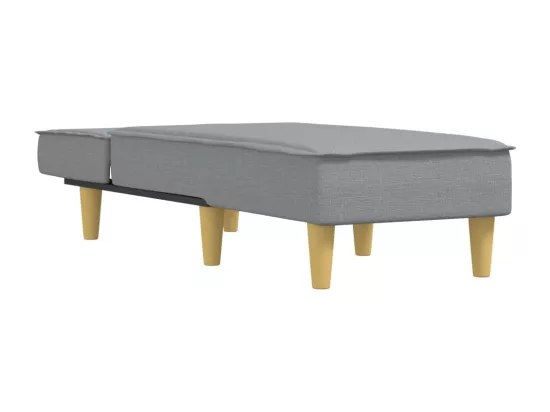 Prolenta Premium - Chaise longue gris clair tissu