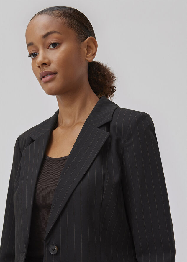Modström GraysonMD blazer Chocolate pinstripe
