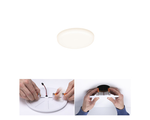 LED inbouwpaneel IP44 4,5W 360 lm 3000K Ø 7,5 cm Inbouw Ø 4,5-5,5 cm Veluna VariFit satijn 230V