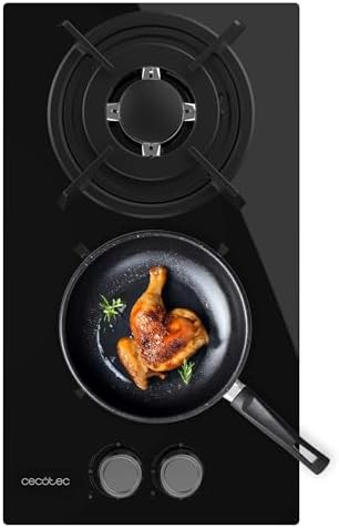 Cecotec Plaque à gaz Bolero Squad G 4200S Glass Black. Plaque à gaz avec 4 feux, finition verre noir, puissance 8000W, grilles individuelles et allumage électrique avec sécurité des vannes. : Cuisine et Maison