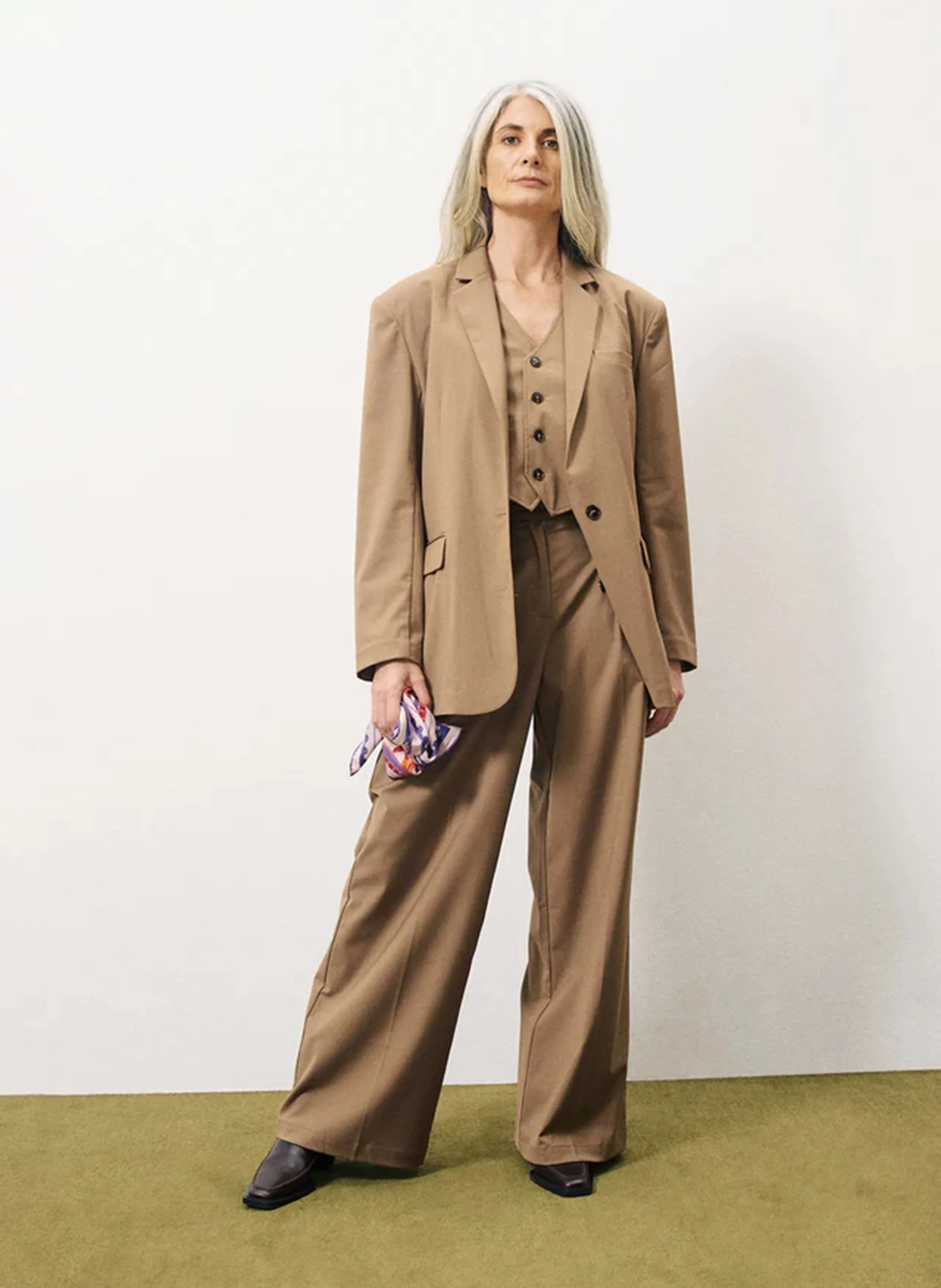 ALIX - Gilet de costume col V | Marron