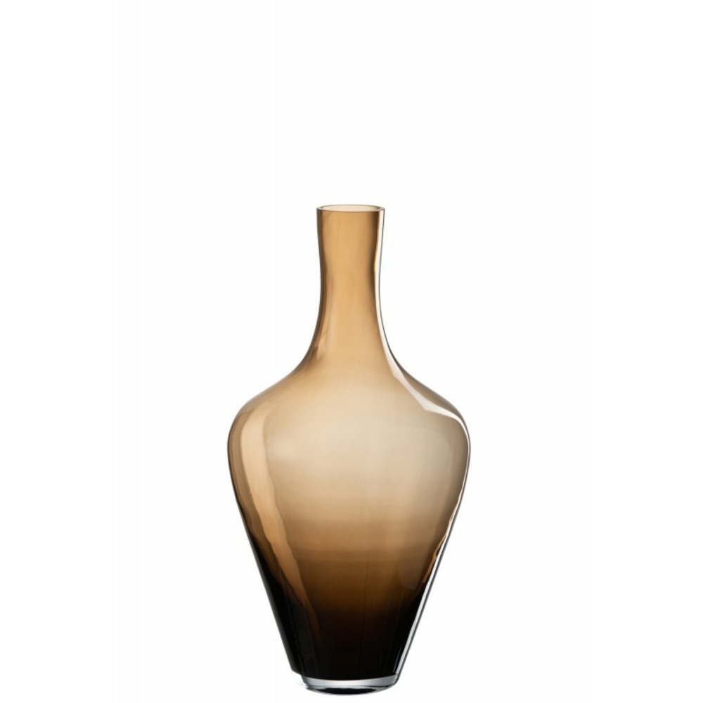 Vase en verre marron 25x25x50 cm