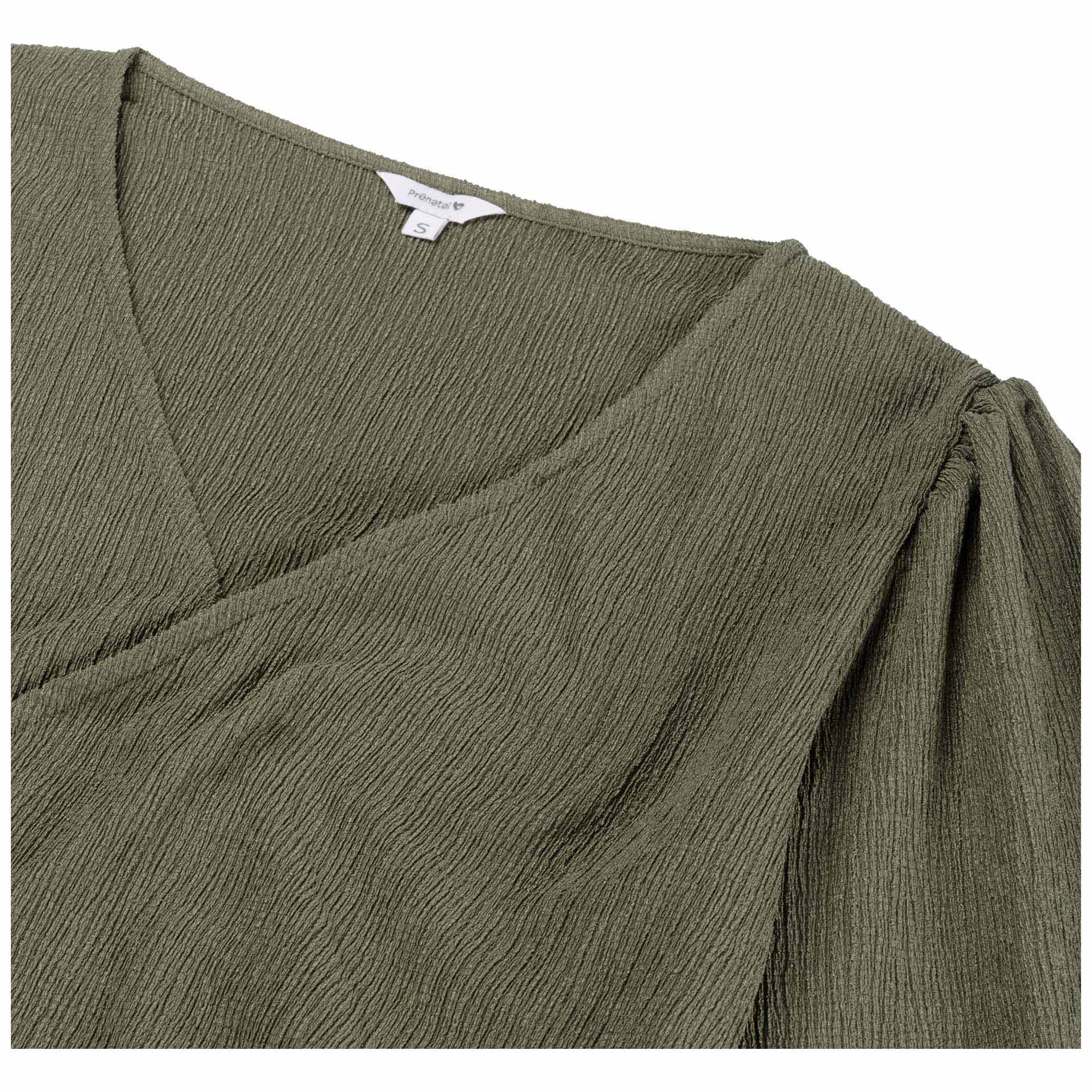 Prénatal zwangerschapsshirt lange mouwen effen groen
