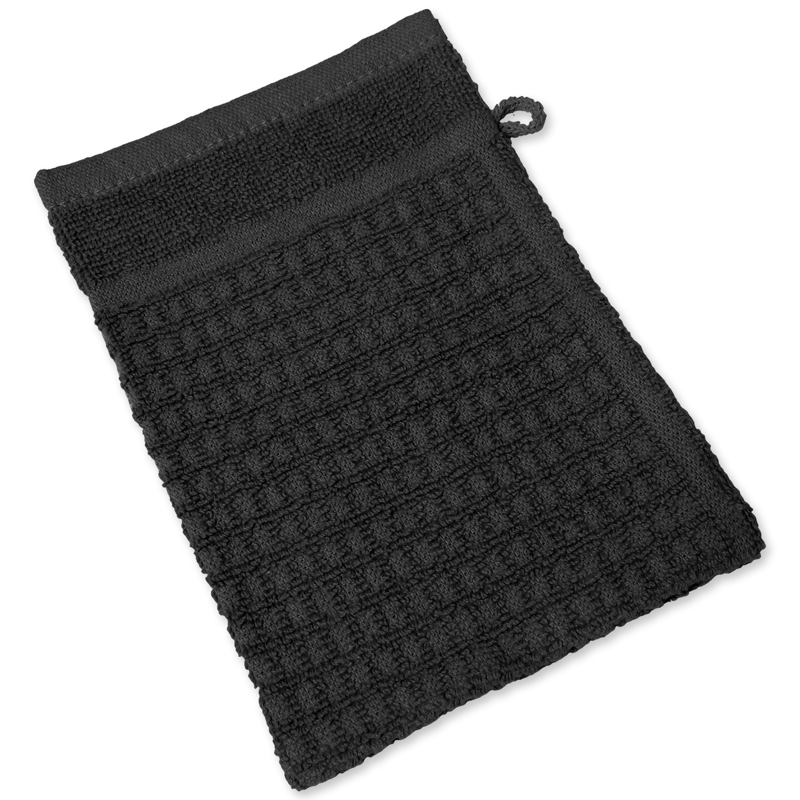 Calimosa Waschhandschuh - anthrazit - Baumwolle - 15x21 cm