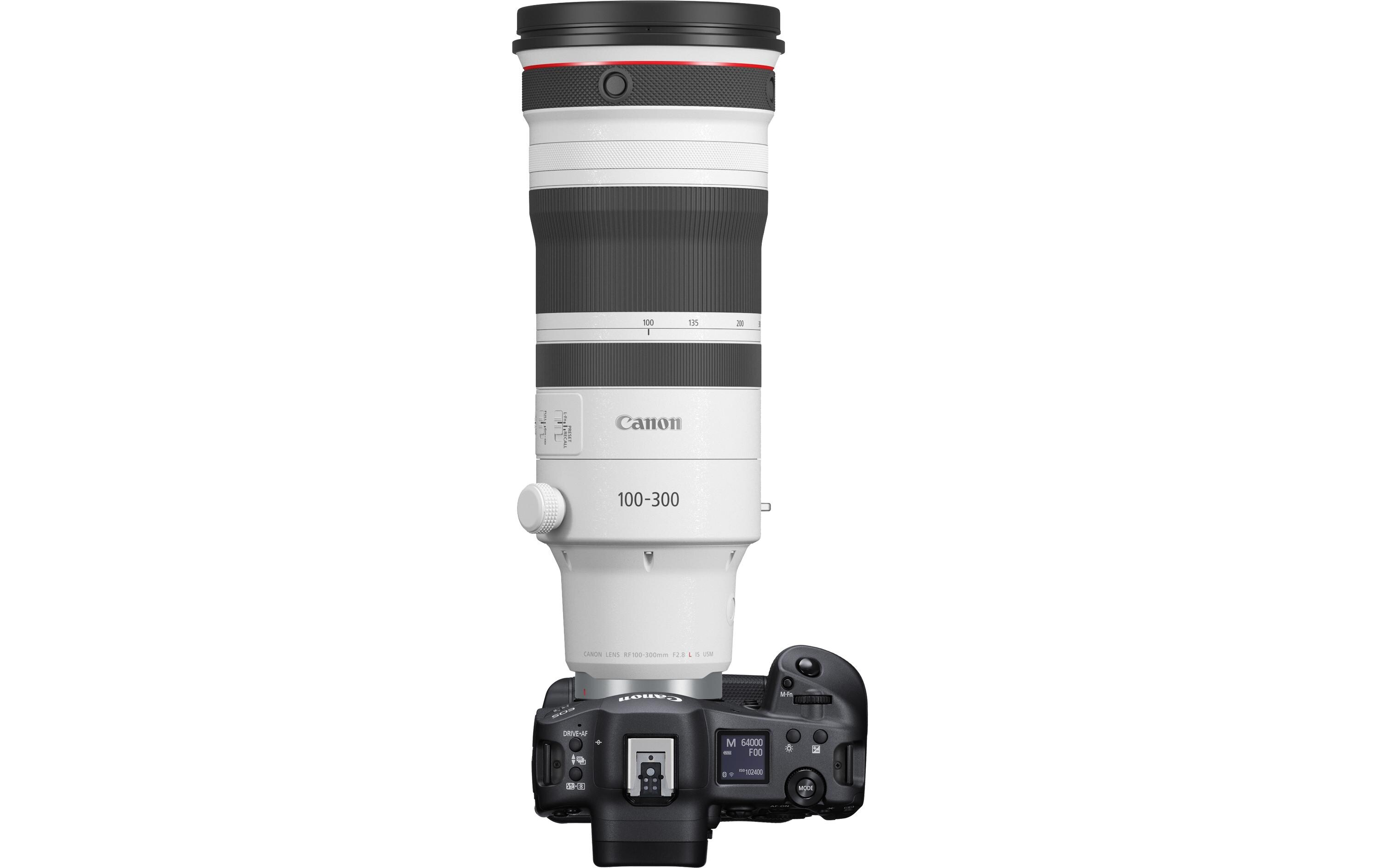 Zoomobjektiv RF 100-300mm F/2.8L IS USM Canon RF<br>Professionelles Zoomobjektiv – Unglaublich lichtstark, reaktionsschnell und präzise
