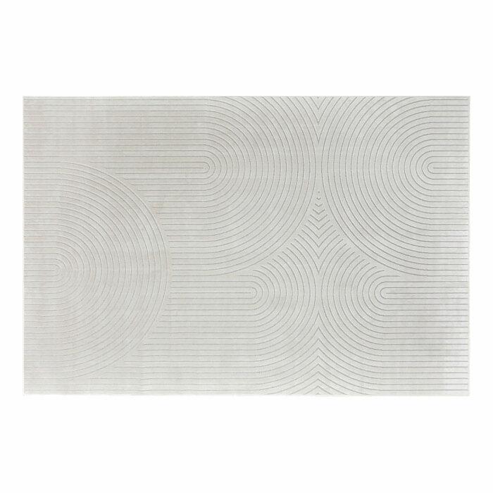 TAPIS RECTANGLE 140X200CM VISCOSE RELIEF GEODE NATUREL