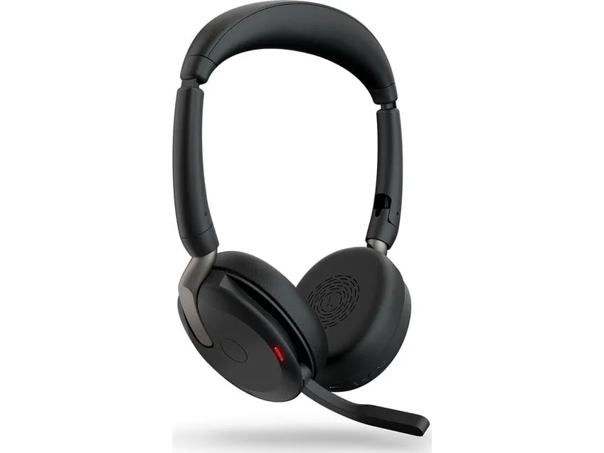 Jabra Evolve2 65 Flex UC Stereo - Headset - på øret - Bluetooth - trådløs - aktiv støjfjerning - USB-A - sort - Optimeret til UC