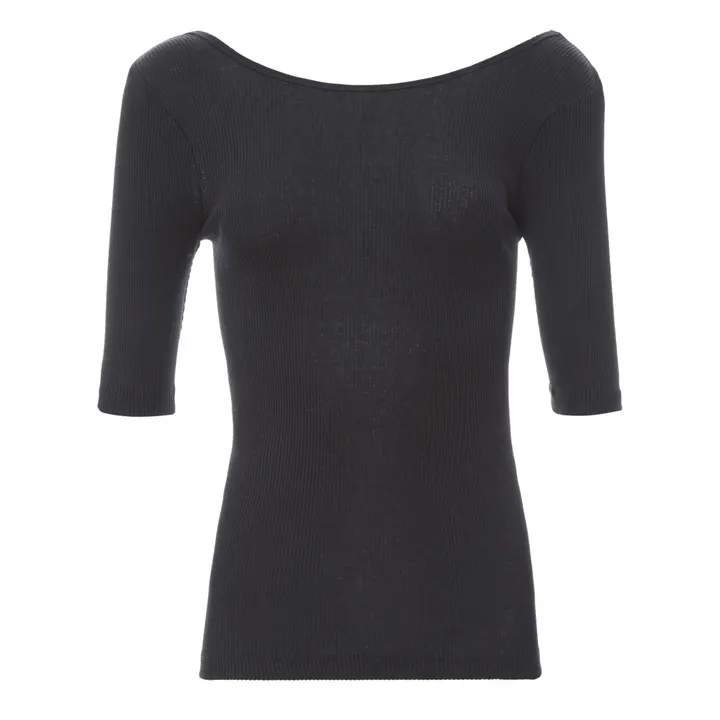 Minimalisma T-Shirt Gym en Soie - Collection Femme | Noir