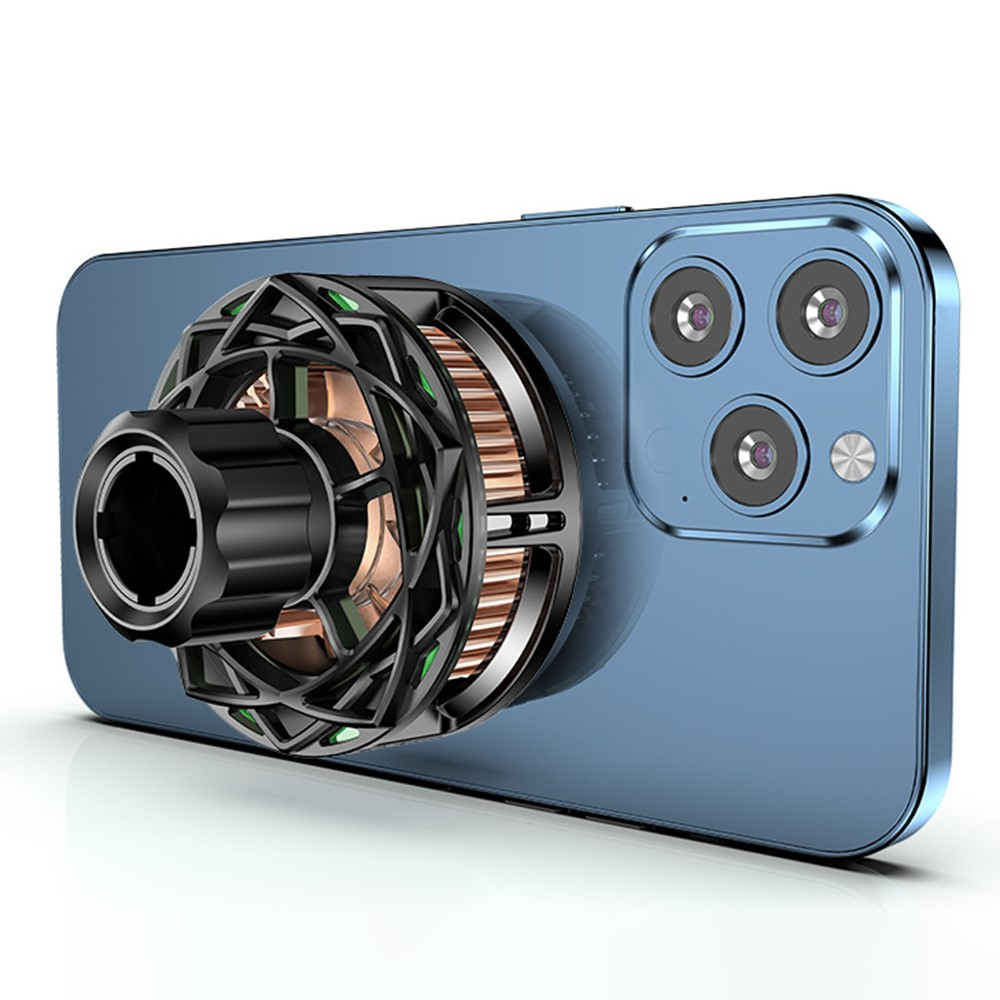 Universal Smartphone Kühler Gaming Überhitzungsschutz Ventilator inkl. Handy-Ständer - Schwarz