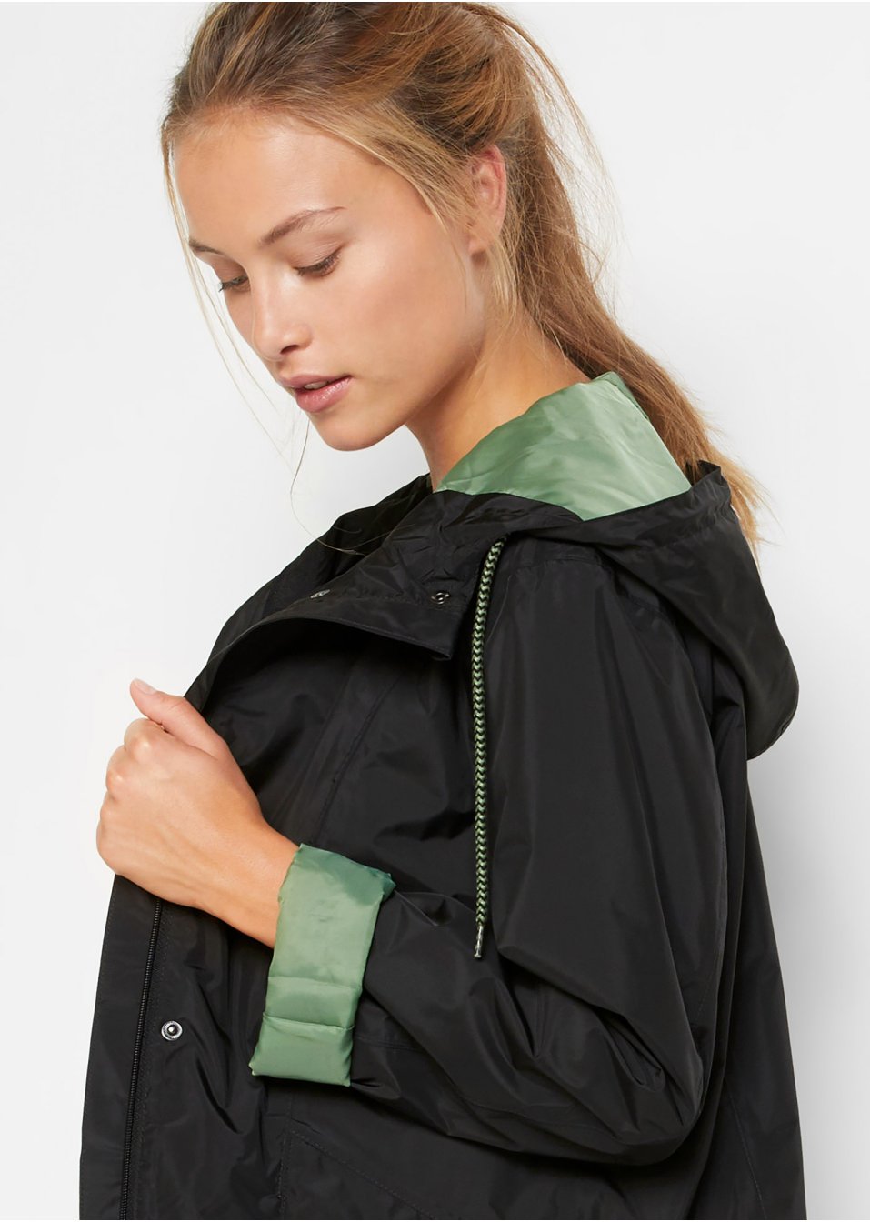 Veste coupe-vent avec polyester recyclé