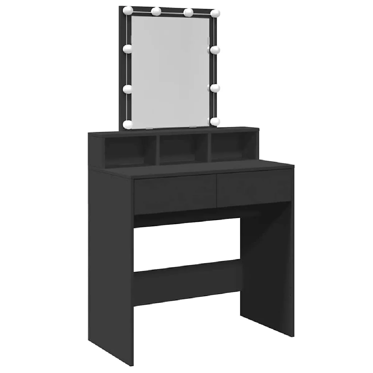 vidaXL Coiffeuse avec LED - Noir