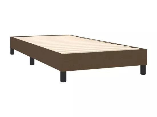 Sommier à lattes de lit Marron foncé 100x200 cm Tissu