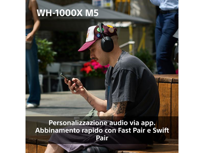 Sony Wireless Over-Ear-Kopfhörer WH-1000XM5 Schwarz Kabellose Kopfhörer mit Noise Cancelling