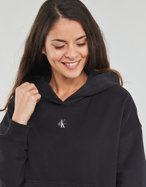 Calvin Klein Jeans - MICRO MONOLOGO HOODIE - Noir