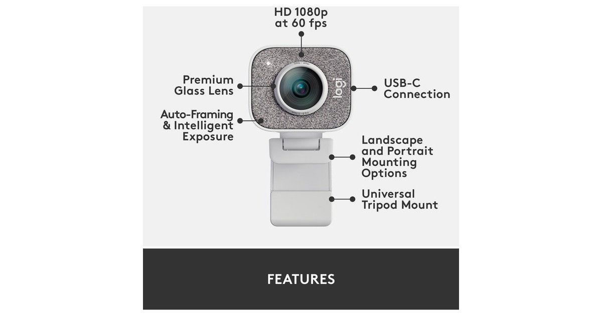 LogitechStreamCam webcam  (Wit)