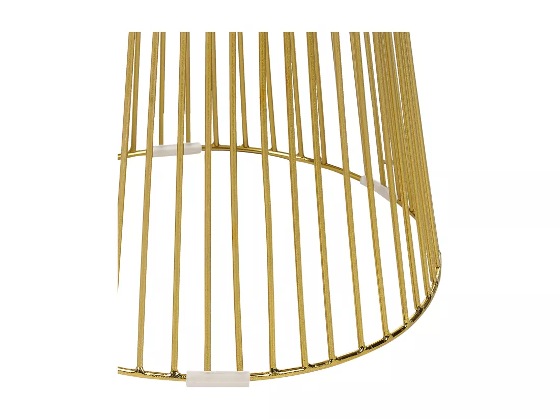 Table d'appoint ronde en marbre blanc et doré CHEYNES